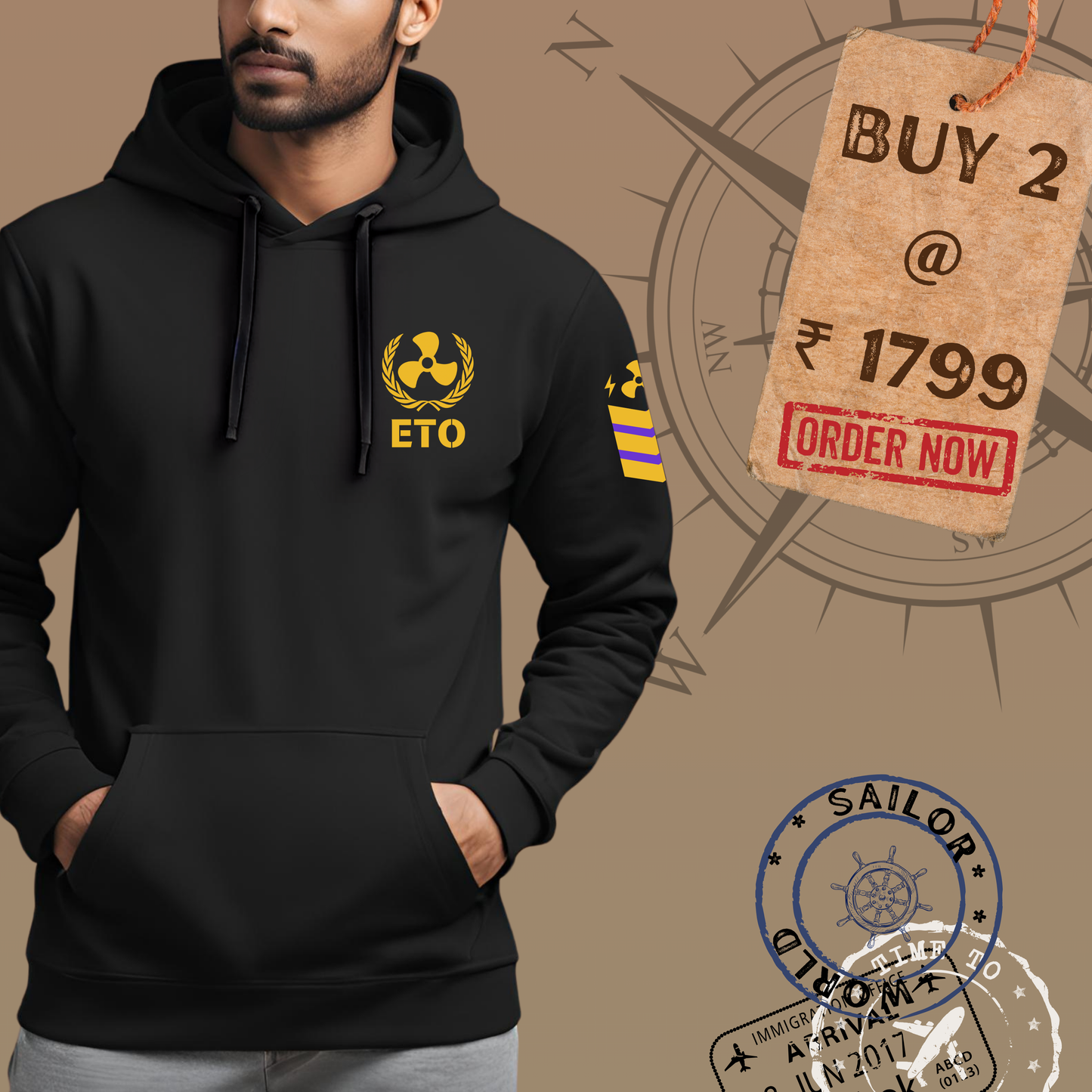 ETO / Electro Technical Officer Merchant Navy Premium Hoodie (All season)