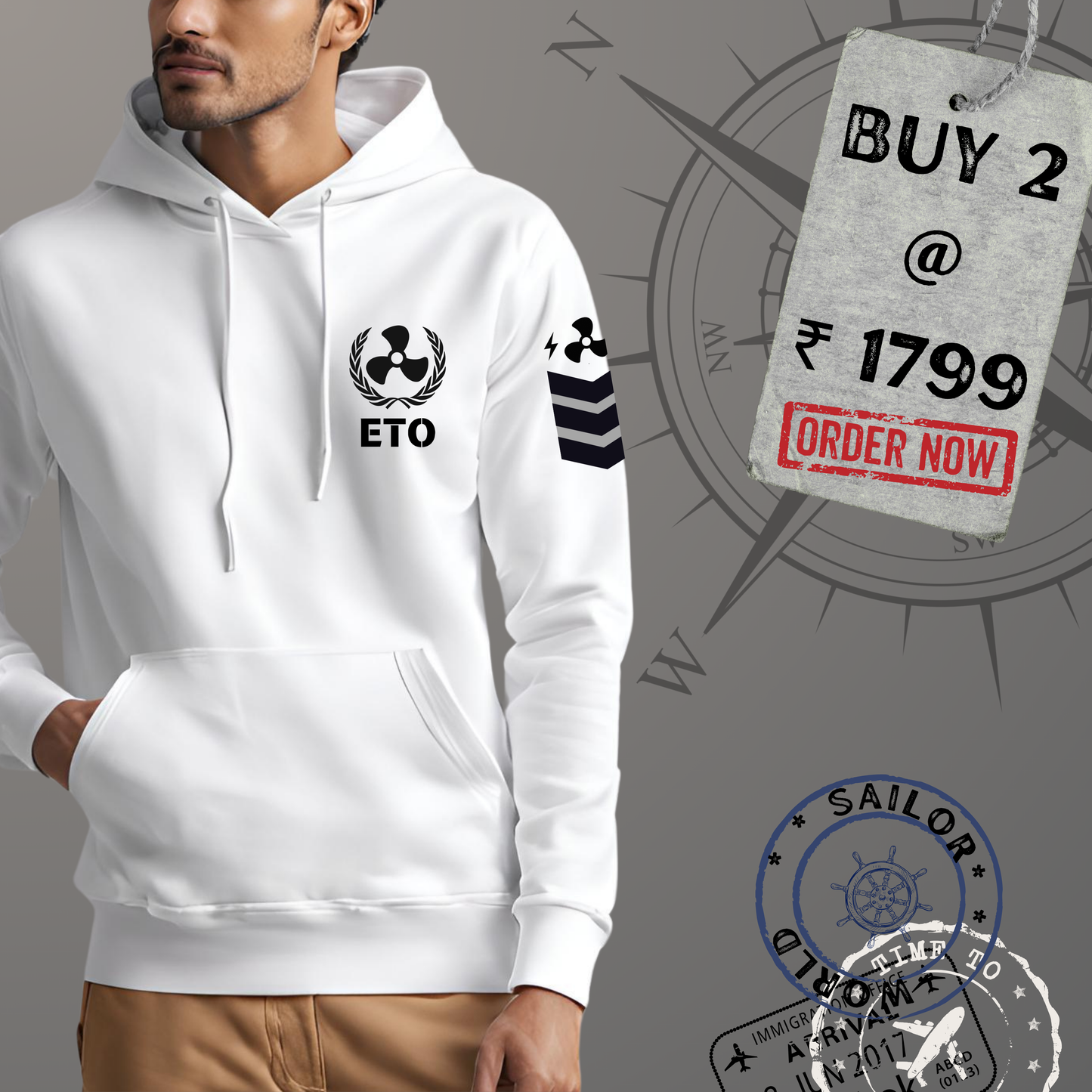 ETO / Electro Technical Officer Merchant Navy Premium Hoodie (All season)