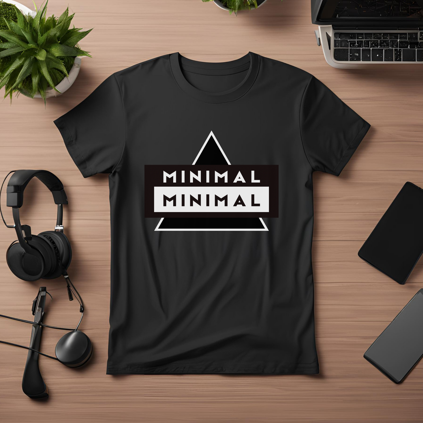 Male round neck t-shirt- Minimal