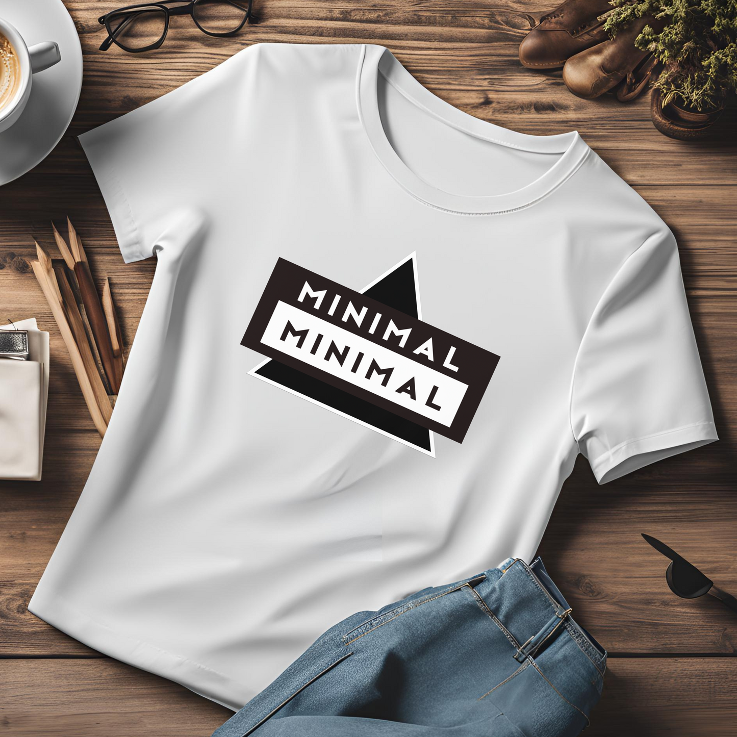 Male round neck t-shirt- Minimal