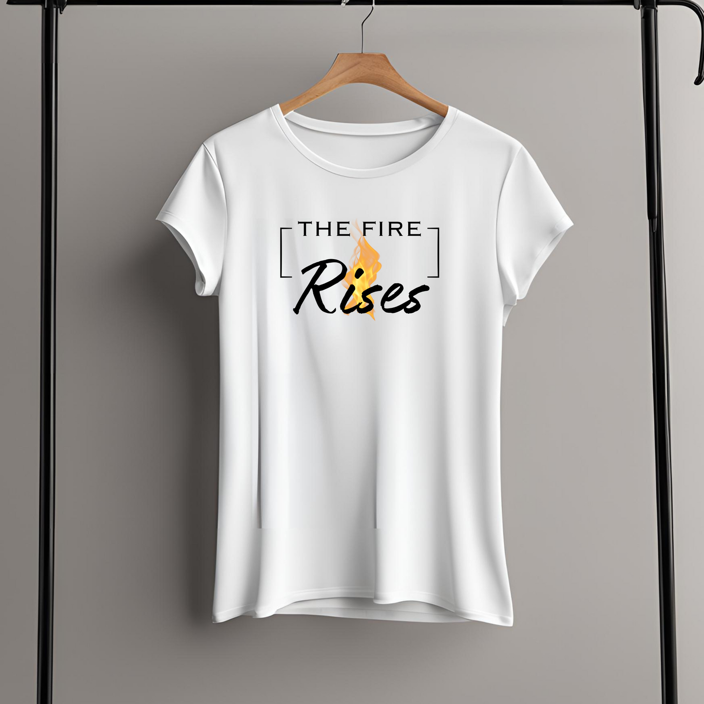 Female round neck t-shirt- The Fire Rises
