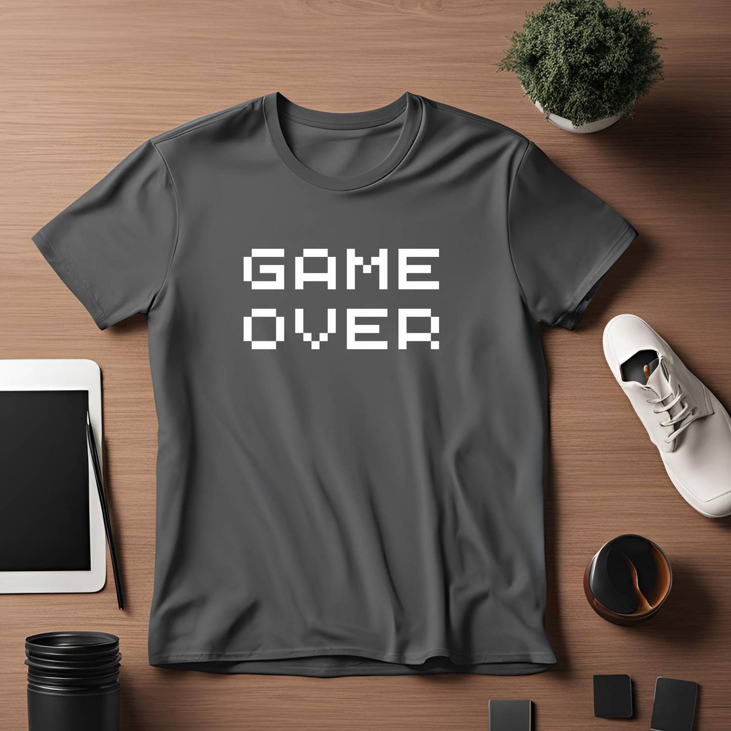 Male round neck t-shirt- Game Over