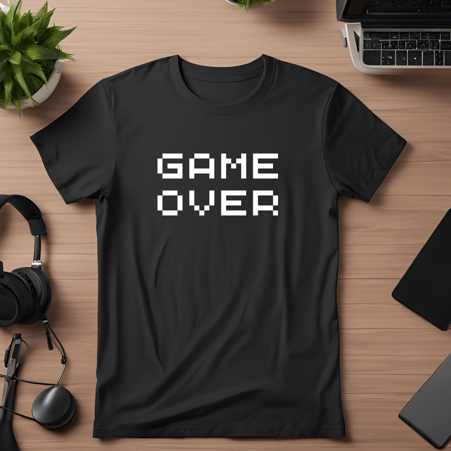Male round neck t-shirt- Game Over