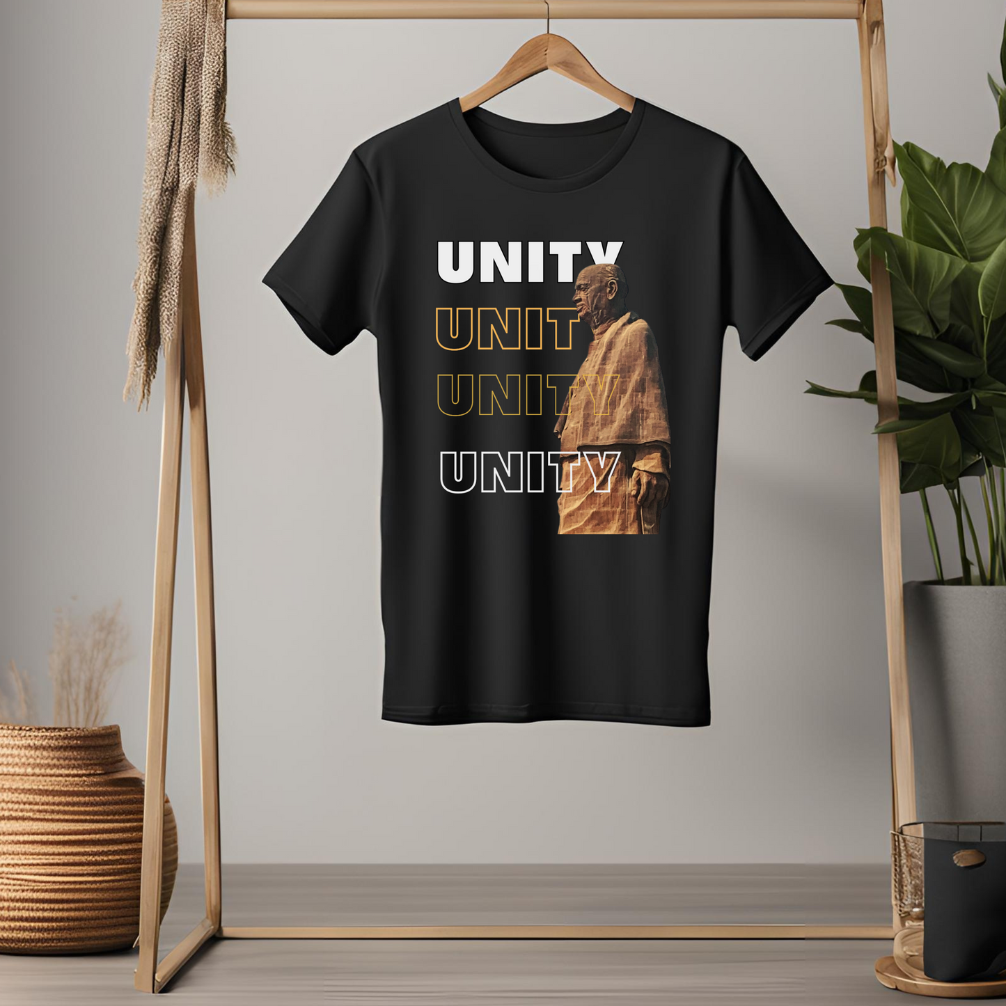 Men round neck t-shirt - Statue of unity