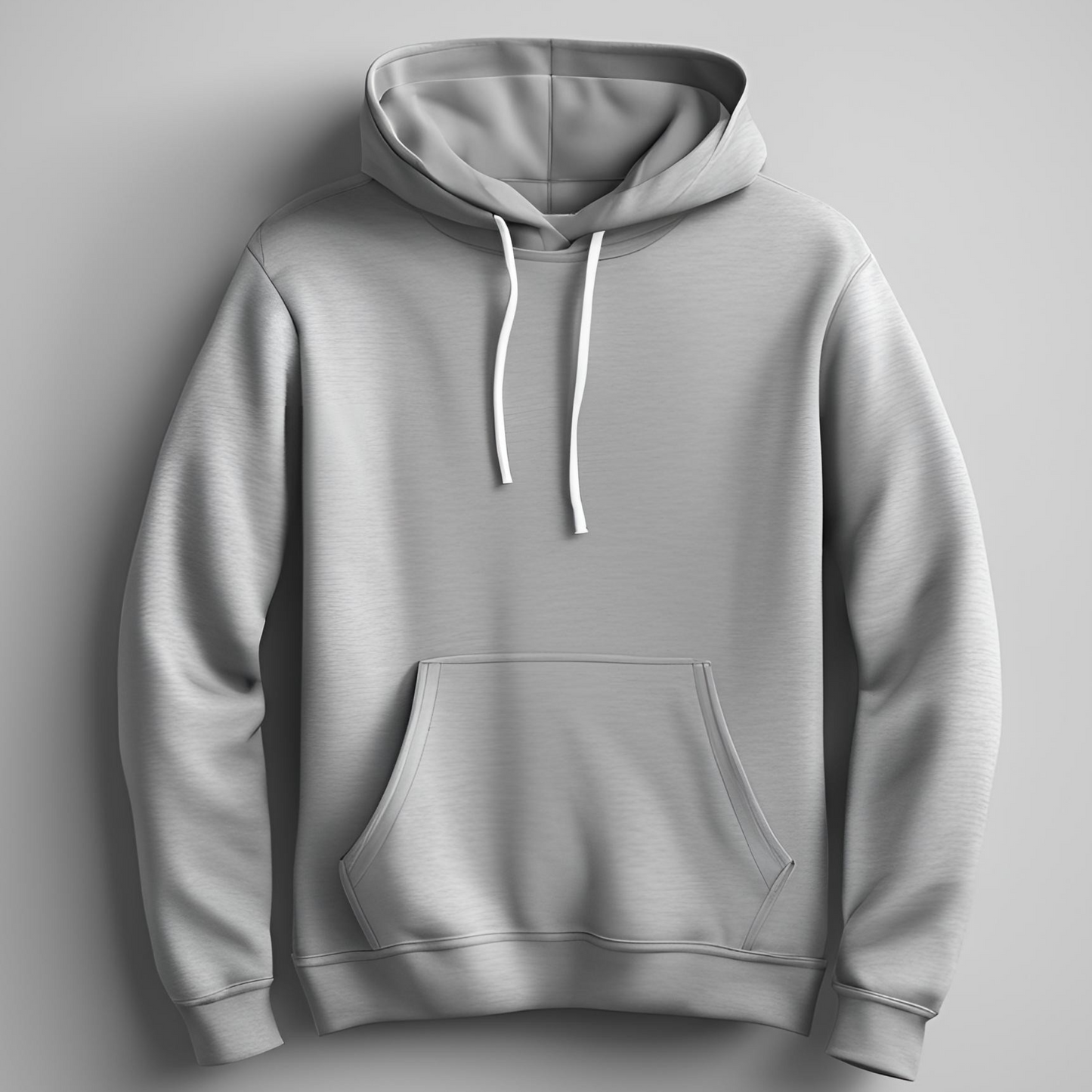 Grey Melange Premium solid / plain Hoodie (All season)