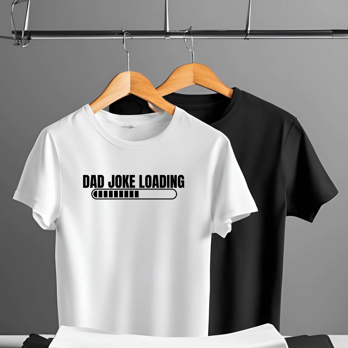 Male round neck t-shirt- Dad joke loading