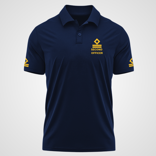 2nd Mate / Second officer Merchant Navy Polo neck Rank T-shirt