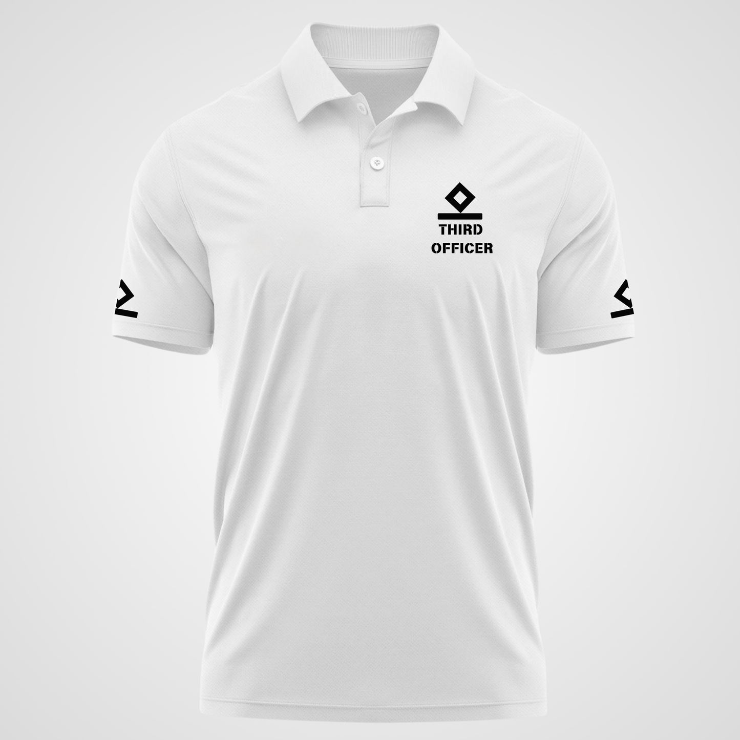 3rd Mate /  Third officer Merchant Navy Polo neck Rank T-shirt