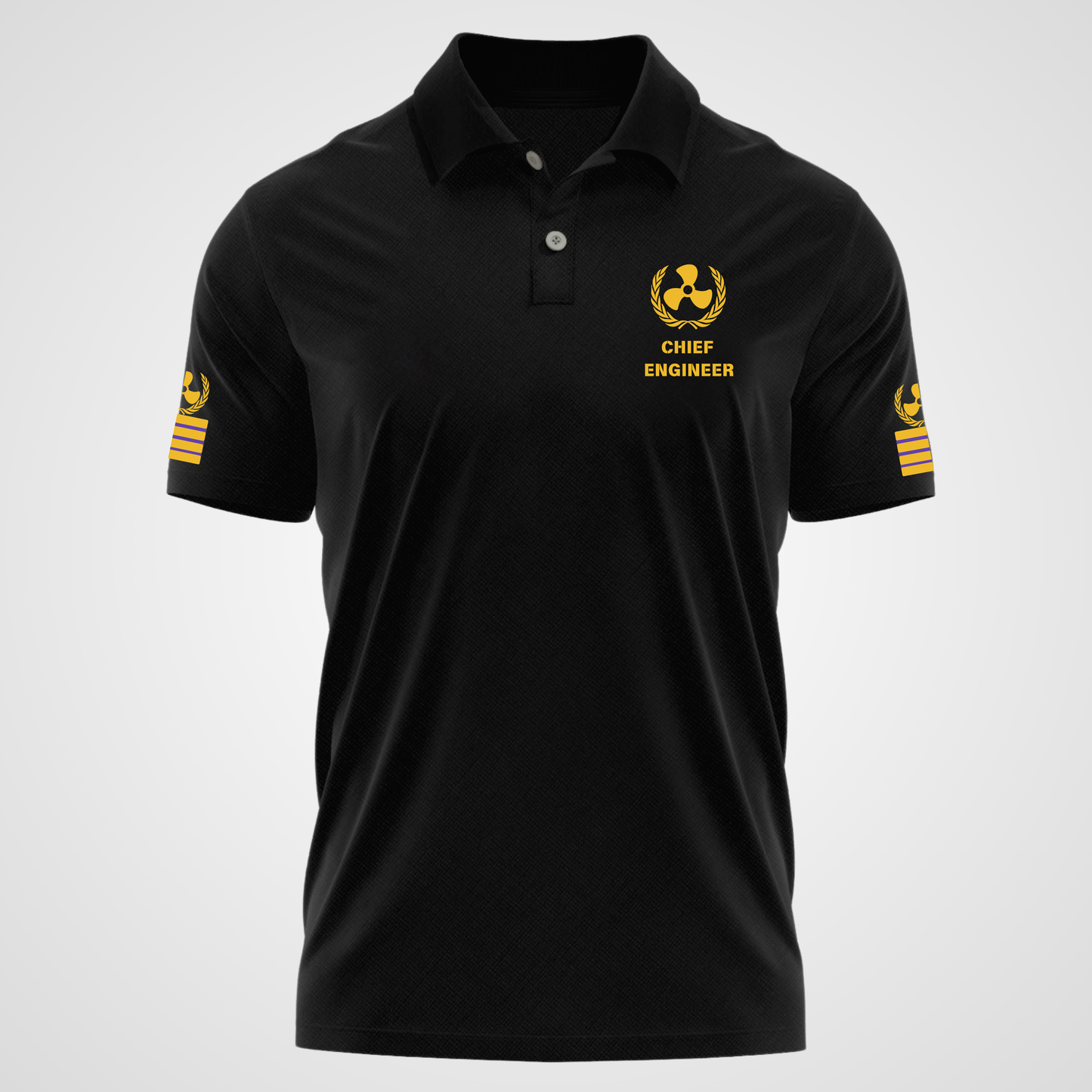 Chief Engineer Merchant Navy Polo neck Propeller T-shirt