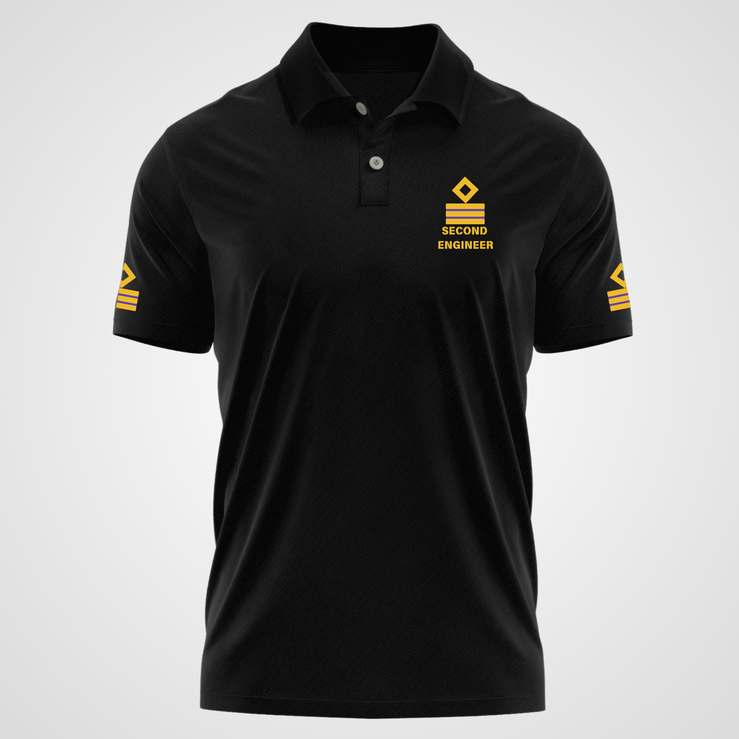 2nd Engineer Merchant Navy Polo neck Rank T-shirt