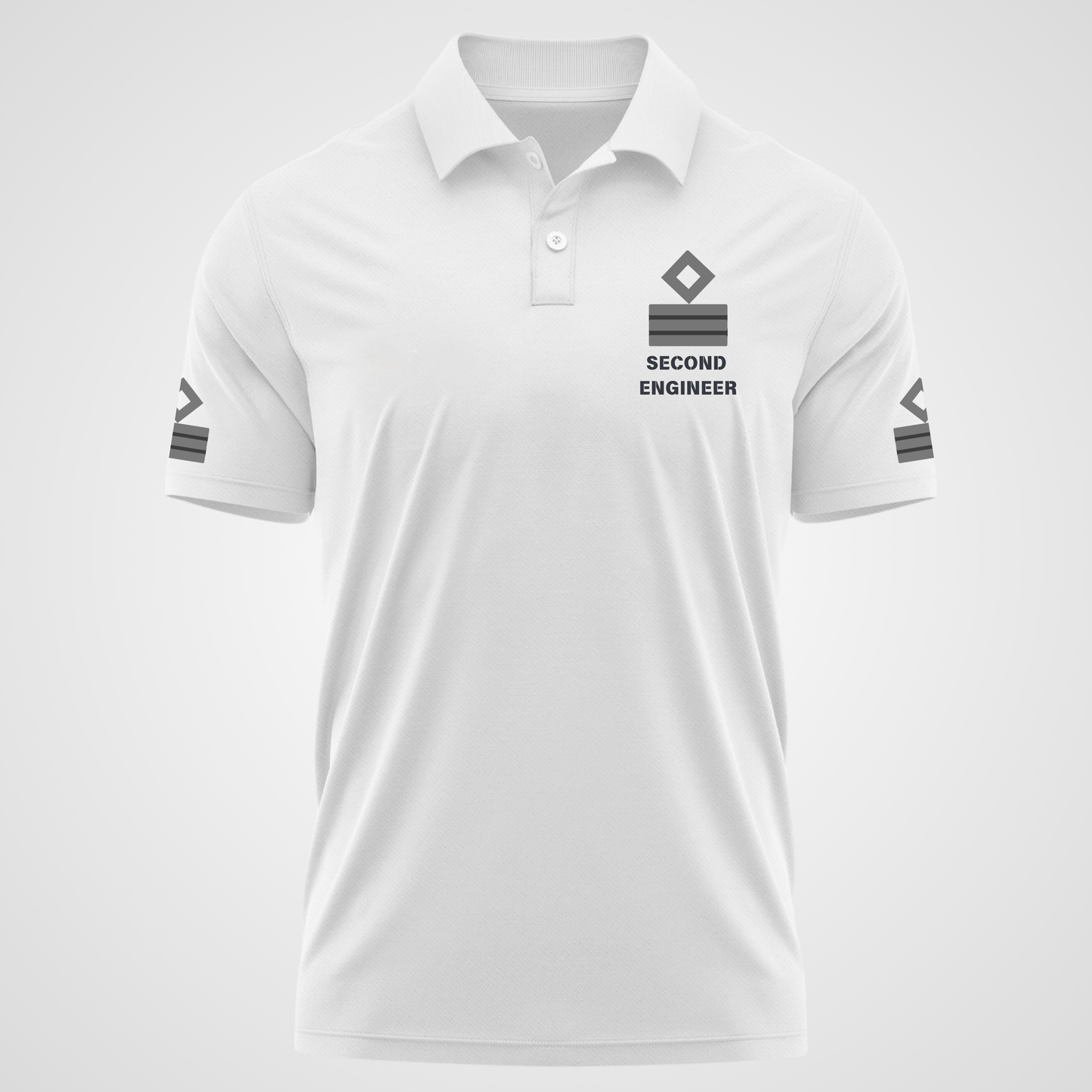 2nd Engineer Merchant Navy Polo neck Rank T-shirt