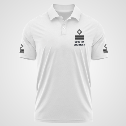 2nd Engineer Merchant Navy Polo neck Rank T-shirt