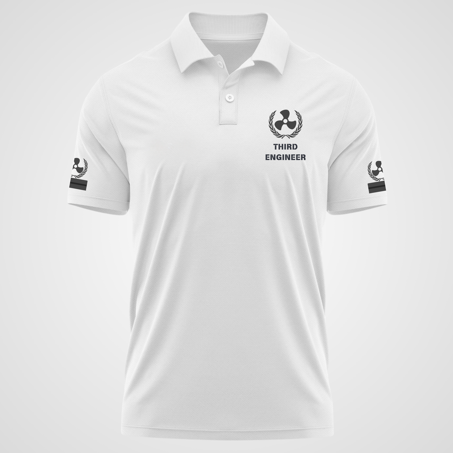 3rd Engineer Merchant Navy Polo neck Propeller T-shirt
