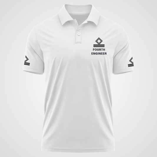 4th Engineer Merchant Navy Polo neck Rank T-shirt