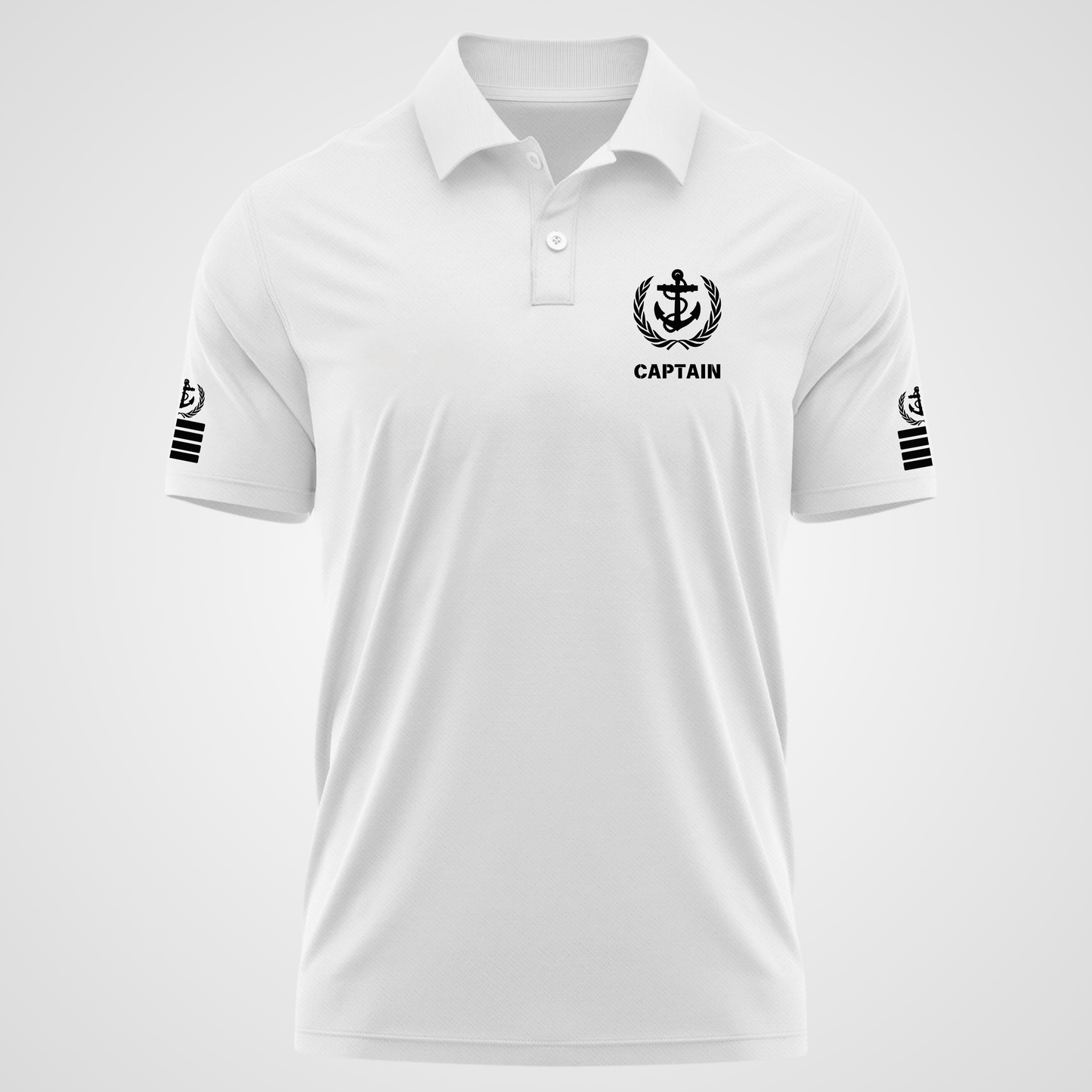 Captain / Master Merchant Navy Polo neck Anchor T-shirt