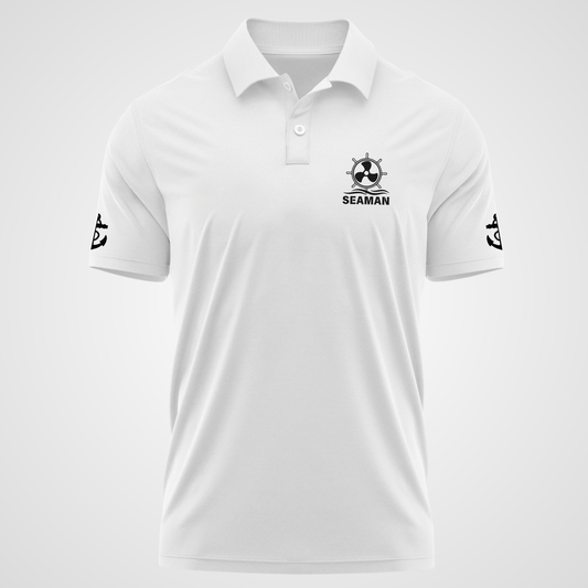 Seaman Merchant Navy Polo neck Propeller / Anchor T-shirt