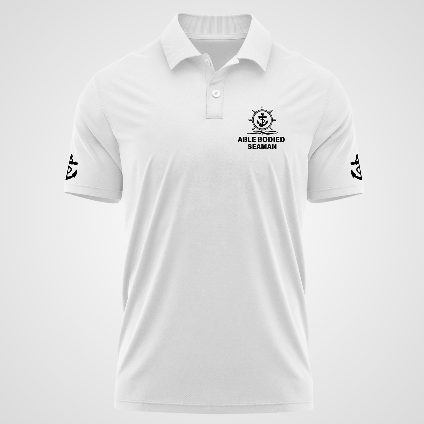 Able Bodied seaman / AB Merchant Navy Polo neck Anchor T-shirt