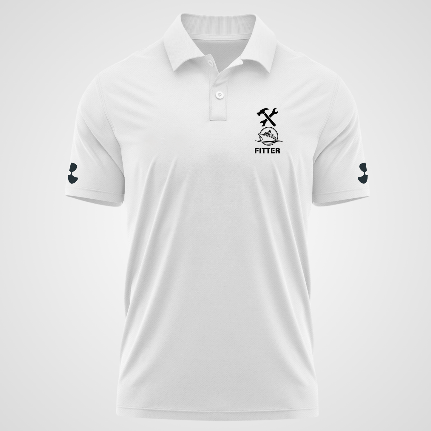 Fitter Merchant Navy Polo neck Propeller T-shirt