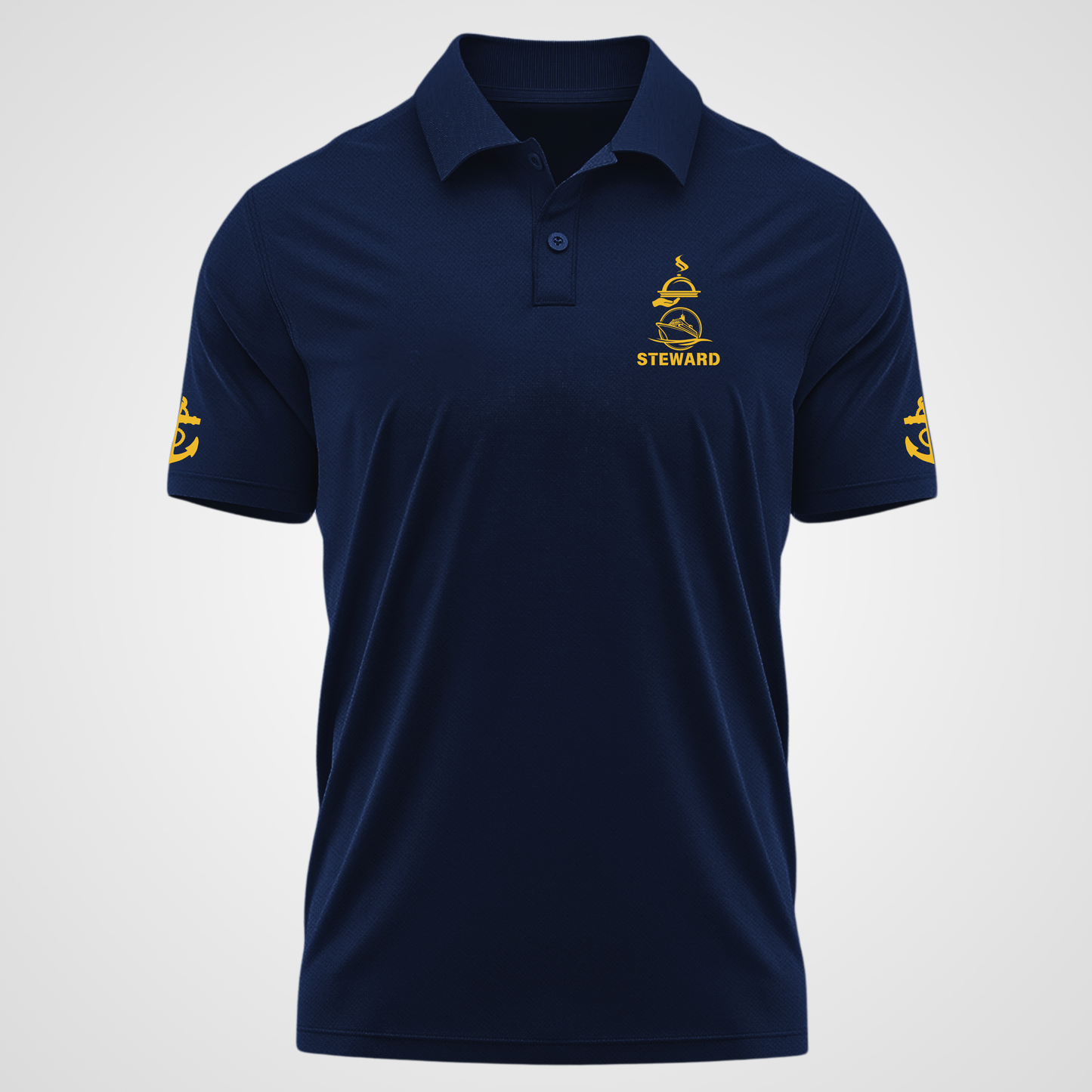 Steward / Messman Merchant Navy Polo neck Anchor T-shirt