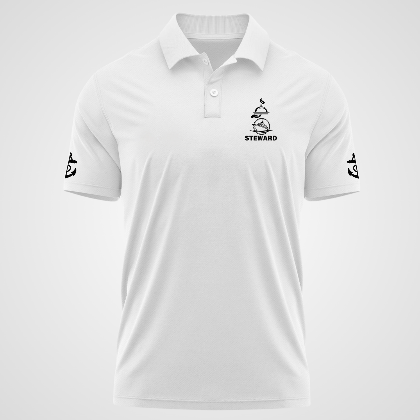 Steward / Messman Merchant Navy Polo neck Anchor T-shirt