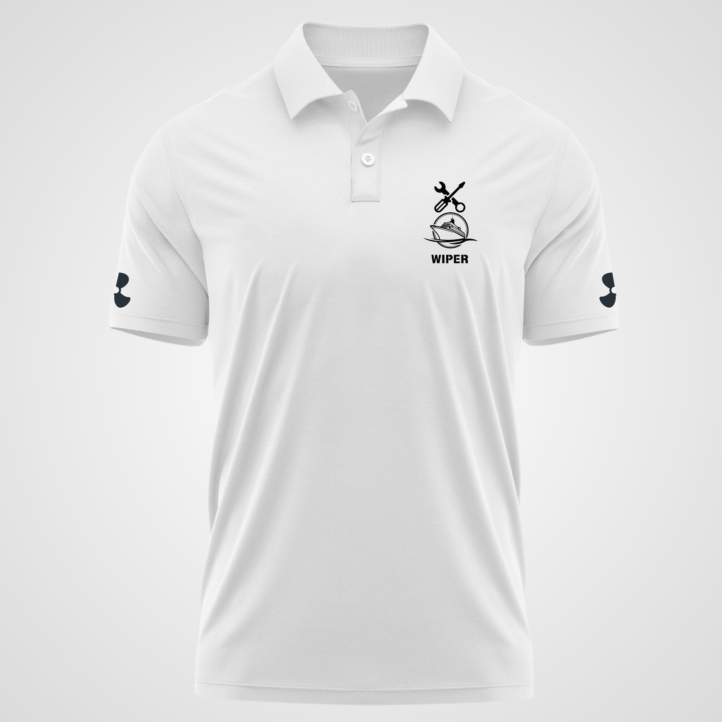 Wiper Merchant Navy Polo neck propeller T-shirt