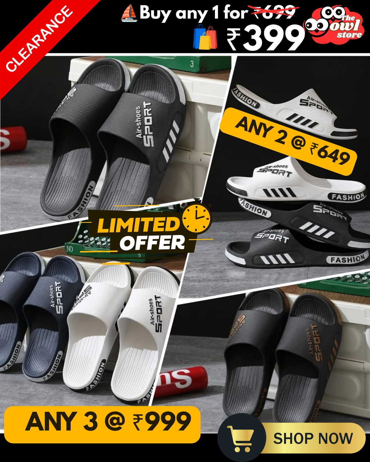 Sports Antislip slippers, Men slippers, casual all season