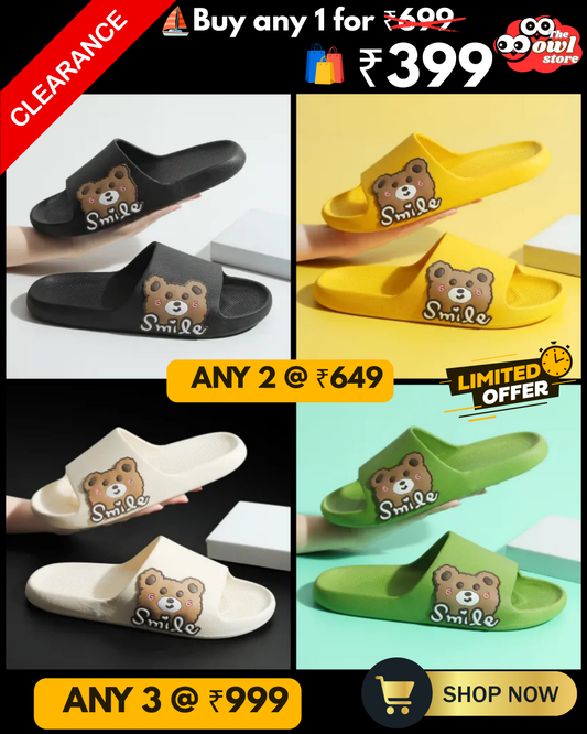 Bear Antislip slippers, women slippers, casual all season