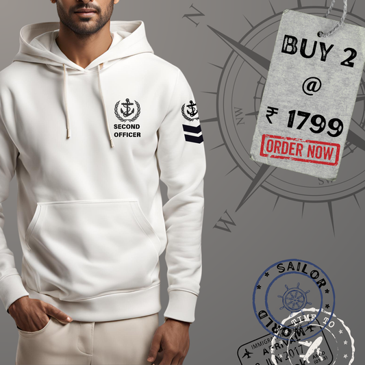 Second officer / 2nd mate Merchant Navy Premium Hoodie (All season)