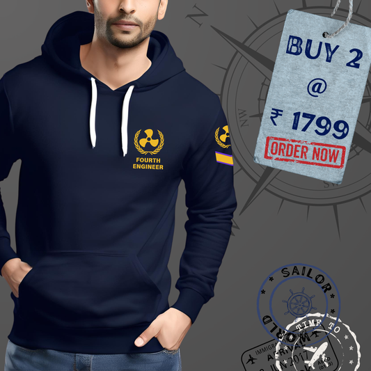 4th Engineer Merchant Navy Premium Hoodie (All season)