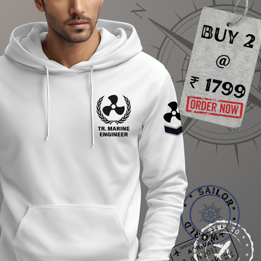 Trainee Marine Engineer Merchant Navy Premium Hoodie (All season)
