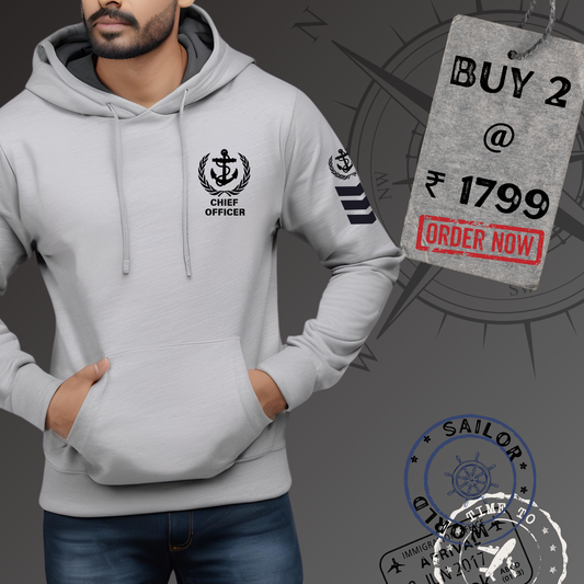 Chief officer / First mate Merchant Navy Premium Hoodie (All season)