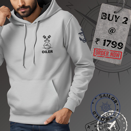 Oiler Seaman Merchant Navy Premium Hoodie (All season)