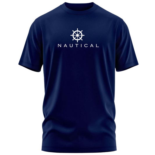 Nautical Wheel Premium Cotton T-shirt : Mariner’s Edition
