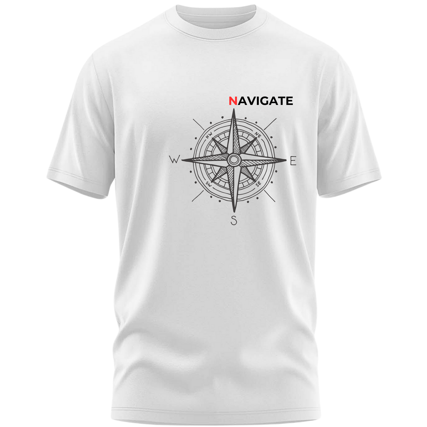 Navigate Compass Premium Cotton T-shirt : Mariner’s Edition