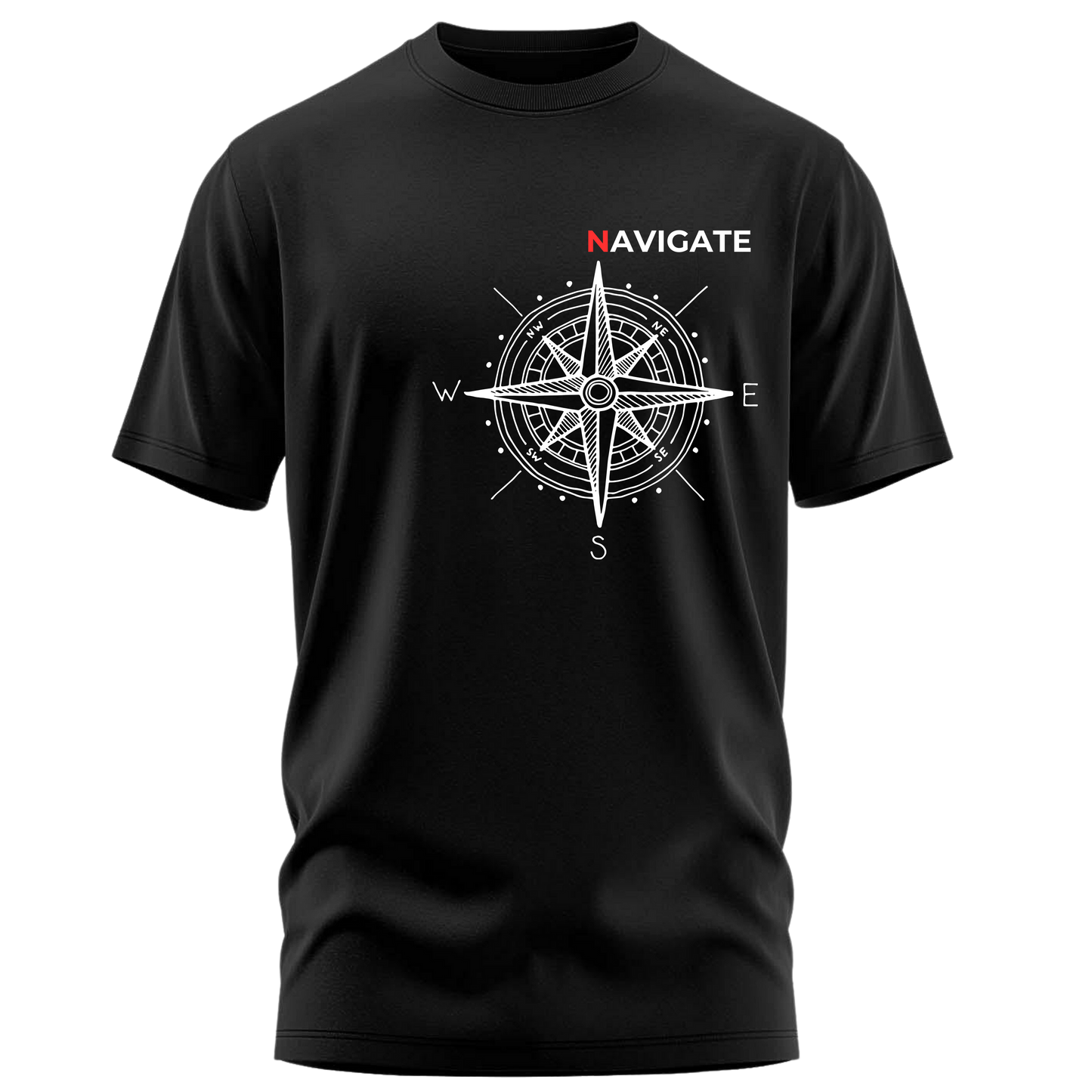 Navigate Compass Premium Cotton T-shirt : Mariner’s Edition