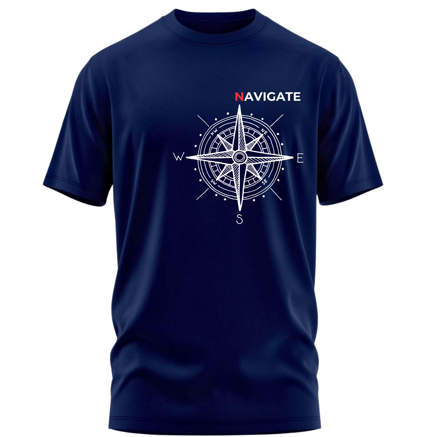 Navigate Compass Premium Cotton T-shirt : Mariner’s Edition