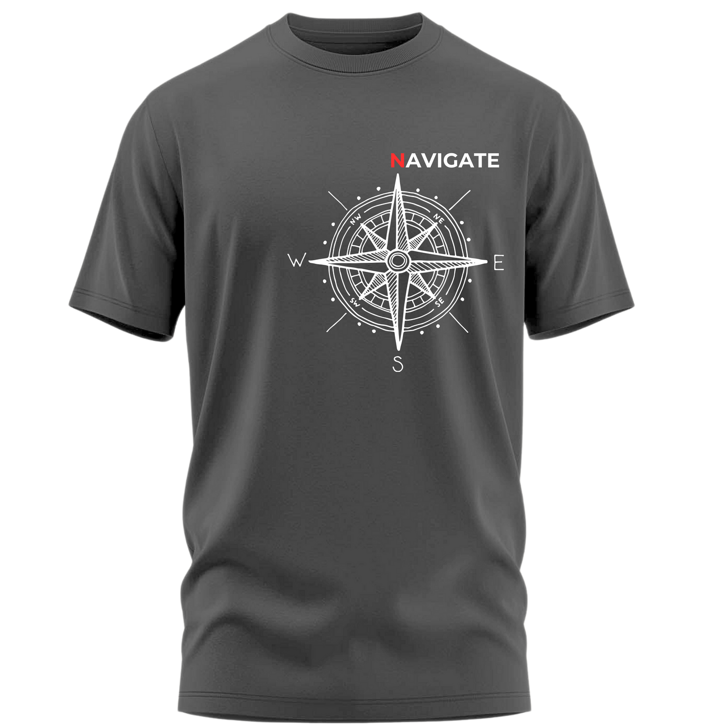 Navigate Compass Premium Cotton T-shirt : Mariner’s Edition