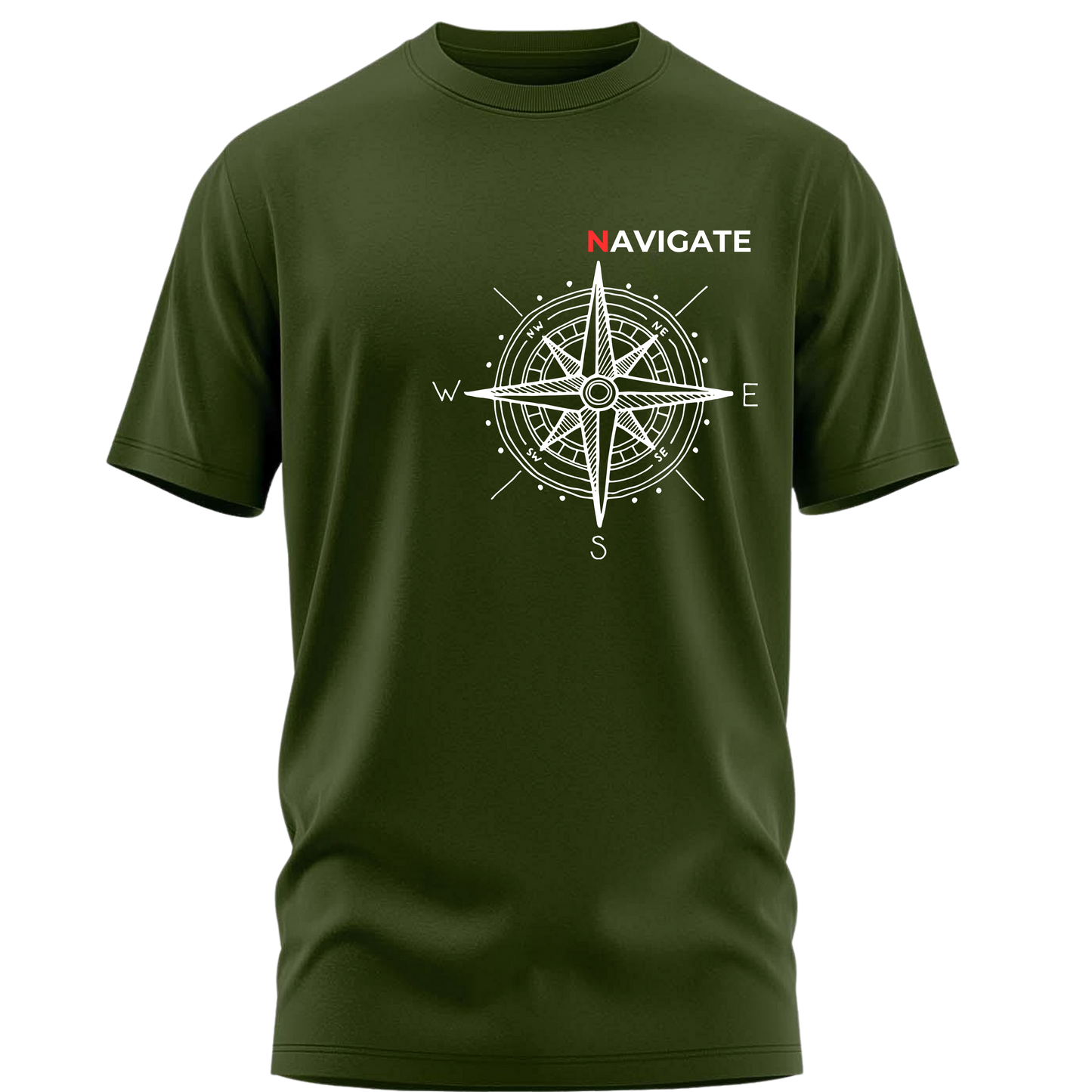 Navigate Compass Premium Cotton T-shirt : Mariner’s Edition