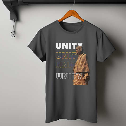 Men round neck t-shirt - Statue of unity