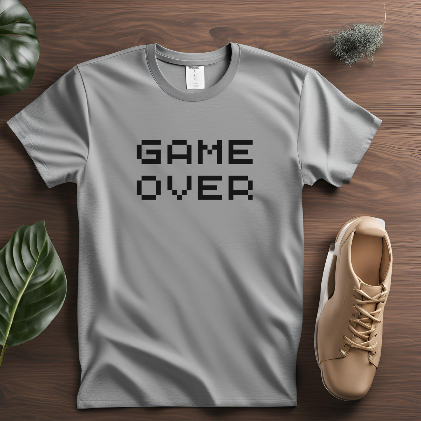 Male round neck t-shirt- Game Over
