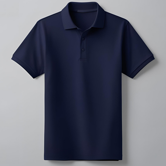 Premium Navy Blue Polo neck T-shirt